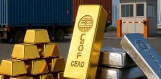 Gold bars and silver bullion displayed after India’s import duty hike triggered a sharp market rally