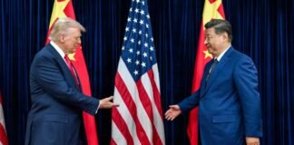 President Donald Trump with Chinese President Xi Jinping