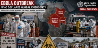 Healthcare workers in protective suits during Ebola emergency response operations in Africa