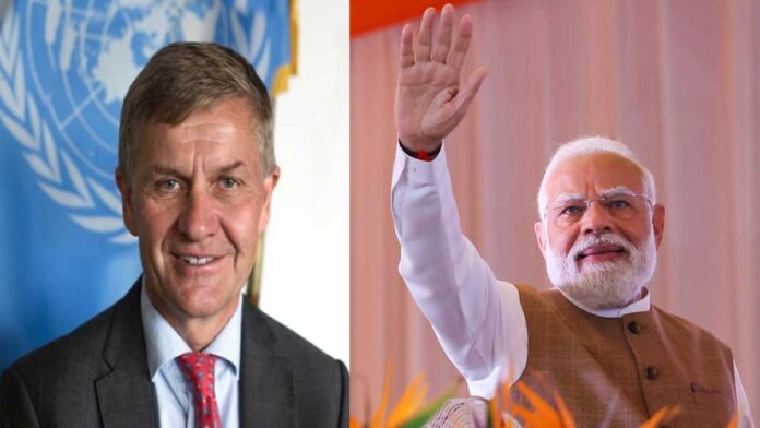 Erik Solheim Praises PM Modi’s Green Development Leadership Former UN Environment Programme chief Erik Solheim speaking about Prime Minister Narendra Modi’s leadership and India’s green growth vision