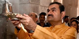 Indian billionaire Gautam Adani during a corporate event amid ongoing US legal investigations and SEC settlement discussions