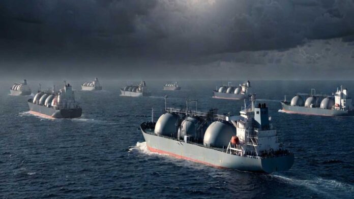Global LNG Supply Crisis West Asia Conflict 2026 LNG tanker ship at sea amid global energy supply concerns