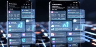 Google COSMO AI assistant interface showing proactive automation and screen awareness features on smartphone