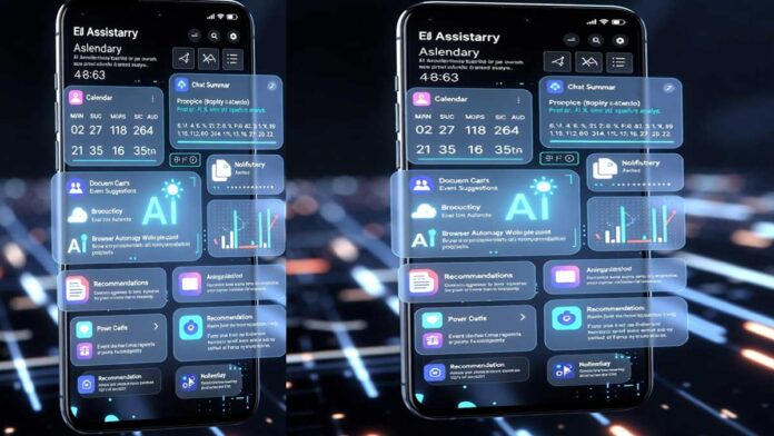 Google COSMO AI assistant interface showing proactive automation and screen awareness features on smartphone Google COSMO AI assistant interface showing proactive automation and screen awareness features on smartphone