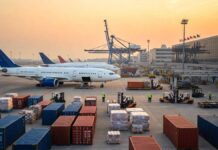 India’s Air Cargo Sector Hits Record 3.72 Million Metric Tons, Strengthening Global Logistics Position Cargo aircraft and freight containers at an Indian airport logistics terminal