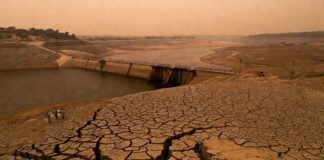 Dry reservoir and cracked land highlighting India’s worsening water crisis in 2026