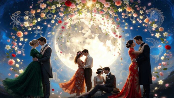 Love Horoscope May 2 2026 Zodiac Romance Predictions Romantic couple with zodiac signs and glowing astrological symbols representing love horoscope May 2 2026