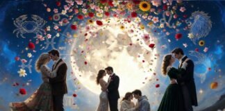 Romantic zodiac signs with glowing hearts representing love horoscope May 5 2026
