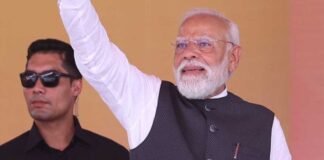 BJP supporters celebrating election leads in Kolkata during Assembly Election Results 2026 as vote counting continues across India
