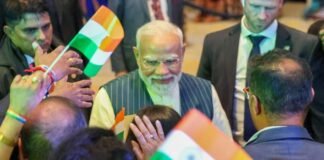 Prime Minister Narendra Modi receives a warm welcome from the Indian diaspora during his visit to the Netherlands