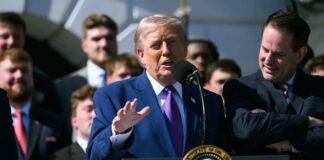 US President Donald Trump speaking about Iran tensions and Middle East diplomacy