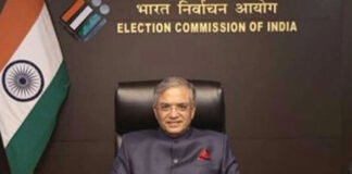 Election officials preparing voting equipment ahead of Assembly Elections 2026 in India.