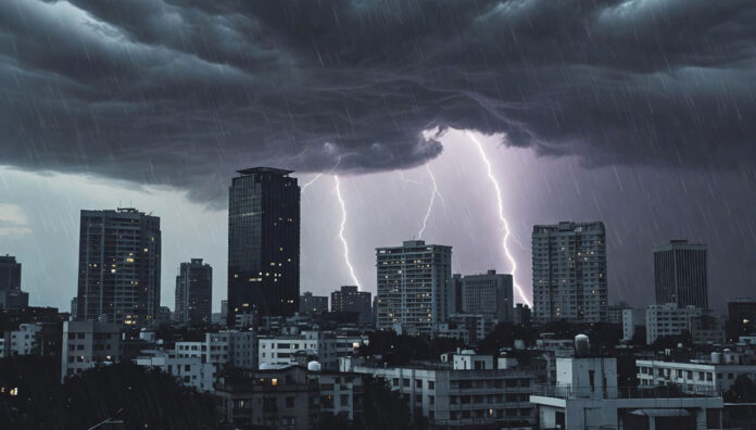 Dark clouds gather over Delhi-NCR as IMD issues a yellow weather alert for thunderstorms and strong winds