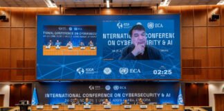 Dr. D.P. Sharma speaks at a United Nations international conference, urging coordinated AI regulatory reforms to support innovation and cybersecurity.