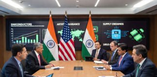 Indian and US officials hold semiconductor and AI talks in Washington focused on supply chains, chip manufacturing, and critical minerals cooperation