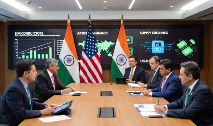 india-us-semiconductor-ai-t Indian and US officials hold semiconductor and AI talks in Washington focused on supply chains, chip manufacturing, and critical minerals cooperation