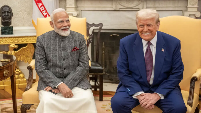 PM Modi Donald Trump Meeting Confirmed by White House Prime Minister Narendra Modi and US President Donald Trump during a bilateral meeting.