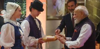 PM Narendra Modi receives traditional bread and salt welcome during official visit to Bratislava, Slovakia