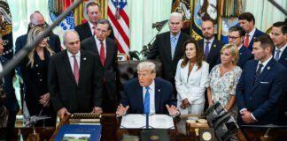 President Donald Trump announces US-Iran agreement and reopening of the Strait of Hormuz