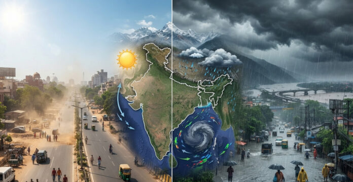 india-monsoon-update-imd-ra The IMD forecasts a temporary break in monsoon rainfall across northwest India while heavy rain continues over eastern and northeastern regions.