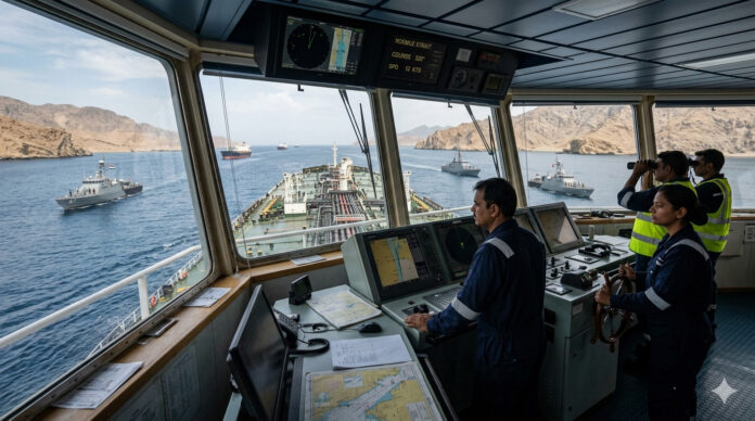 indian-seafarers-hormuz-str India has directed shipping companies to suspend deployment of Indian seafarers on vessels passing through the Strait of Hormuz amid escalating regional tensions