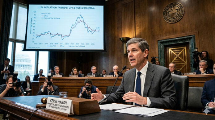kevin-warsh-inflation-fed-h Federal Reserve Chair Kevin Warsh tells lawmakers that restoring price stability remains the central bank's highest priority.
