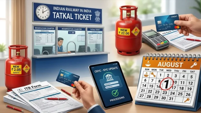 new-rules-from-august-1-2026-tatkal-ticket-ckyc-lpg-itr-banking-changes