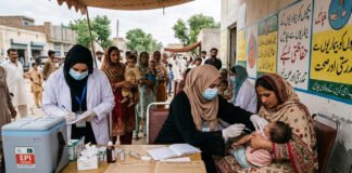 Pakistan Medical Association warns of a public health emergency after hundreds of thousands of children missed routine vaccinations.