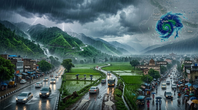 weather-forecast-16-july-20 The India Meteorological Department has forecast widespread rainfall, thunderstorms, and strong winds across several northern Indian states on July 16, 2026.