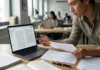 AI-Written Stories Rated Better Than Human Writing in New Study, But Researchers Say Authors Aren’t Being Replaced A person reading AI-generated content on a laptop while comparing handwritten notes and printed manuscripts.