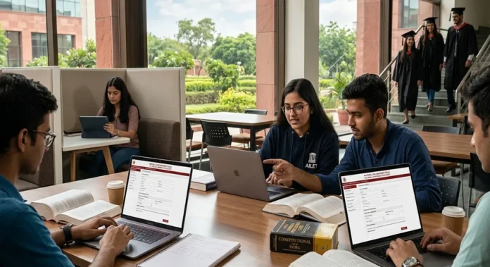 AILET 2027 Registration Opens at NLU Delhi AILET 2027 registration at National Law University Delhi with students applying online for law admissions.