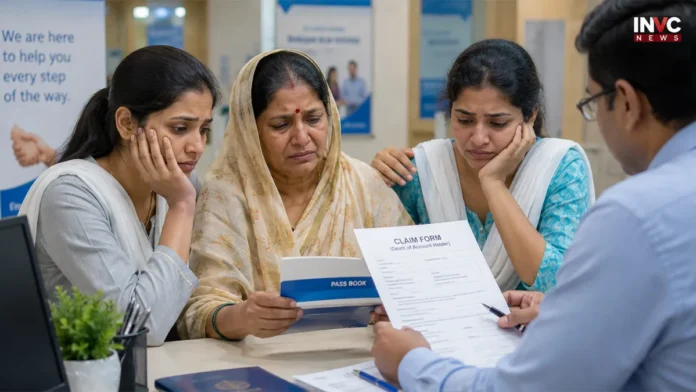 Bank Account Claim Process After Account Holder’s Death Family reviewing bank documents after an account holder’s death in India