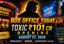 Box Office Today: Toxic Explodes With ₹101 Crore Opening, Awarapan 2 Nears ₹145 Crore as Irumudi Stays Strong