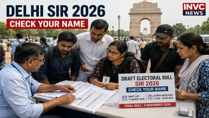 Delhi SIR 2026 draft voter list August 31 with voters checking names in electoral roll