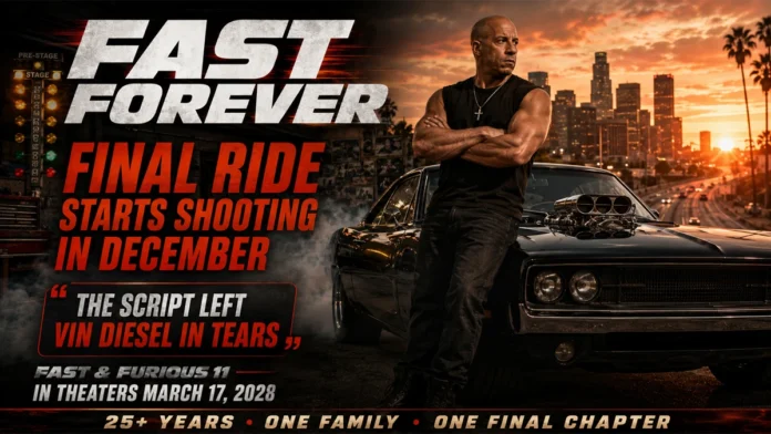 Fast Forever Update – Vin Diesel Reveals December Filming Start : Fast Forever Update featuring Vin Diesel as Fast and Furious 11 prepares to begin filming in December ahead of its March 2028 release