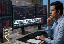 Indian F&O Traders Lose ₹2.03 Lakh Crore in Two Years as Millions Step Away From Derivatives Market F&O traders losses in India reach ₹2.03 lakh crore over two years