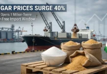 Sugar Prices Surge 40%: India Allows 1 Million Tonnes of Duty-Free Imports Ahead of Festival Season