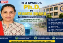 Jaipur Scholar Mamta Dhaka Earns RTU Ph.D. for Research Linking Healthcare Privacy With Green Cloud Computing Mamta Dhaka receives Ph.D. from Rajasthan Technical University for green cloud federated healthcare research