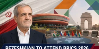 Iranian President Masoud Pezeshkian ahead of his India visit for the BRICS Summit 2026 in New Delhi