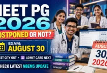 NEET PG 2026 Postponed or Not? NBEMS Still Lists August 30 Exam — Check Test City, Admit Card and Latest Update