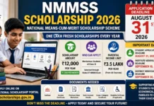NMMSS Scholarship 2026 Deadline August 31: Who Can Apply, Documents Needed and How to Apply on NSP