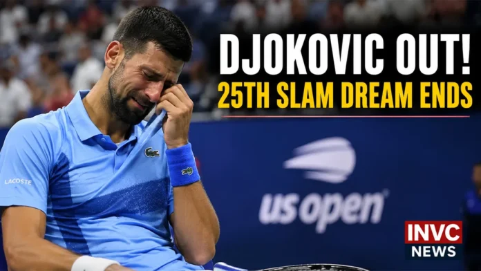 Novak Djokovic Knocked Out of US Open 2026 Novak Djokovic during his five-set first-round defeat to Mariano Navone at US Open 2026
