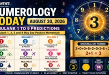 Numerology Today, August 30, 2026: Mulank 1, 3, 5 and 9 May See Positive Momentum