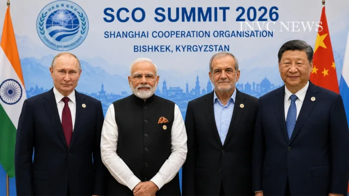 PM Modi SCO Summit 2026 Bishkek PM Modi at SCO Summit 2026 in Bishkek with Vladimir Putin, Xi Jinping and Masoud Pezeshkian