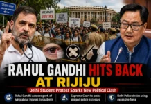 Rahul Gandhi Hits Back at Kiren Rijiju Over Delhi Police Praise: ‘Don’t Lie to the Country’s Children’