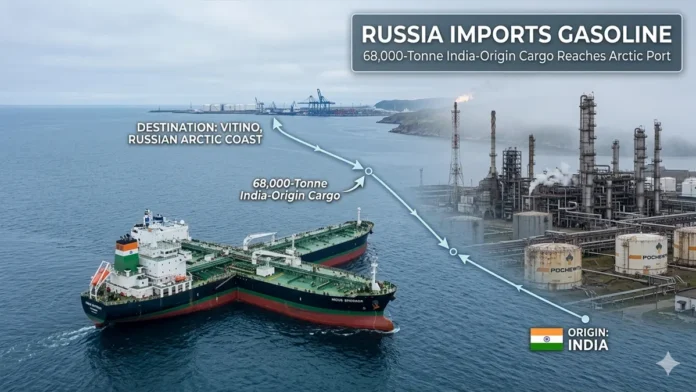 Russia Gasoline Imports – India-Origin Fuel Shipment Reaches Vitino Russia gasoline imports rise as India-origin fuel cargo reaches Vitino after Ukraine refinery strikes