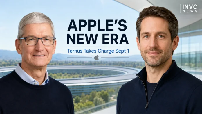 Tim Cook and John Ternus as Apple prepares for CEO transition on September 1 2026