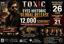 Toxic Could Make Box Office History: Yash Film Eyes 12,000 Screens Worldwide, Advance Booking Starts August 21 Toxic Movie Release 2026 featuring Yash as the film targets around 12,000 screens worldwide and opens advance booking on August 21