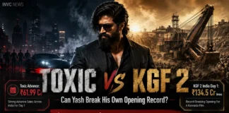 Toxic vs KGF Chapter 2 box office Yash opening day comparison 2026