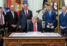 Trump Says US Wants Iran Deal but Rules Out Any Iranian Nuclear Weapons Program Donald Trump speaking in Las Vegas about the US-Iran nuclear negotiations as Iranian President Masoud Pezeshkian addresses the nation.